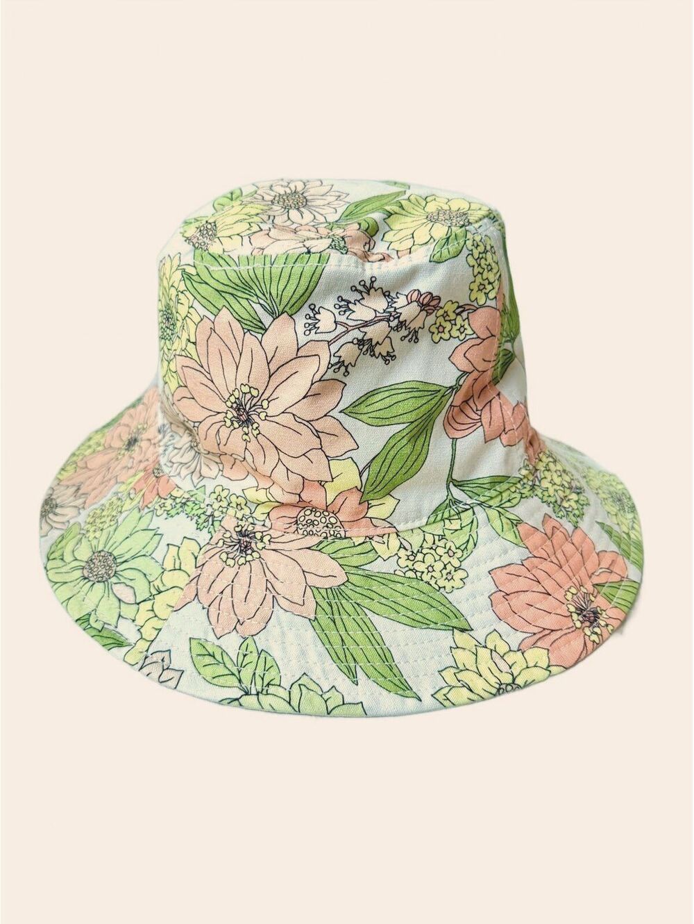 J.Crew Floral Sun Hat Packable Cotton NWT M/L - Picture 8 of 8